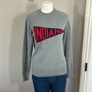 Cleveland Indians Sweater MLB Pendant Grey Cotton Vintage Hillflint Size XS